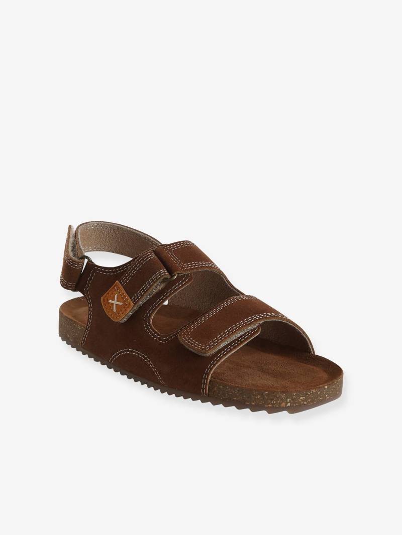 Kinder Klettsandalen aus Leder camel von Vertbaudet