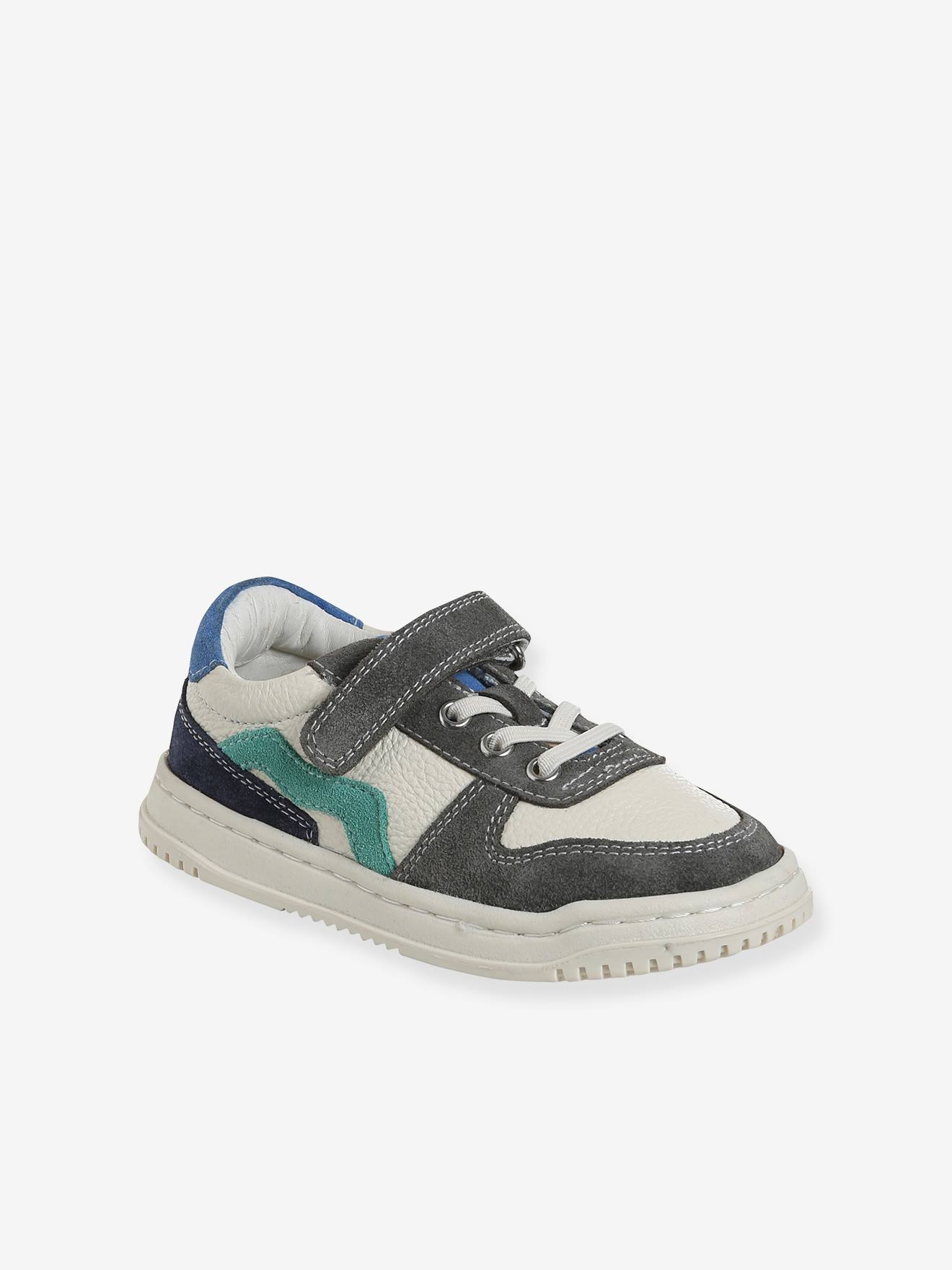 Kinder Ledersneakers mit Anziehtrick und elastischer Schnürung set von Vertbaudet