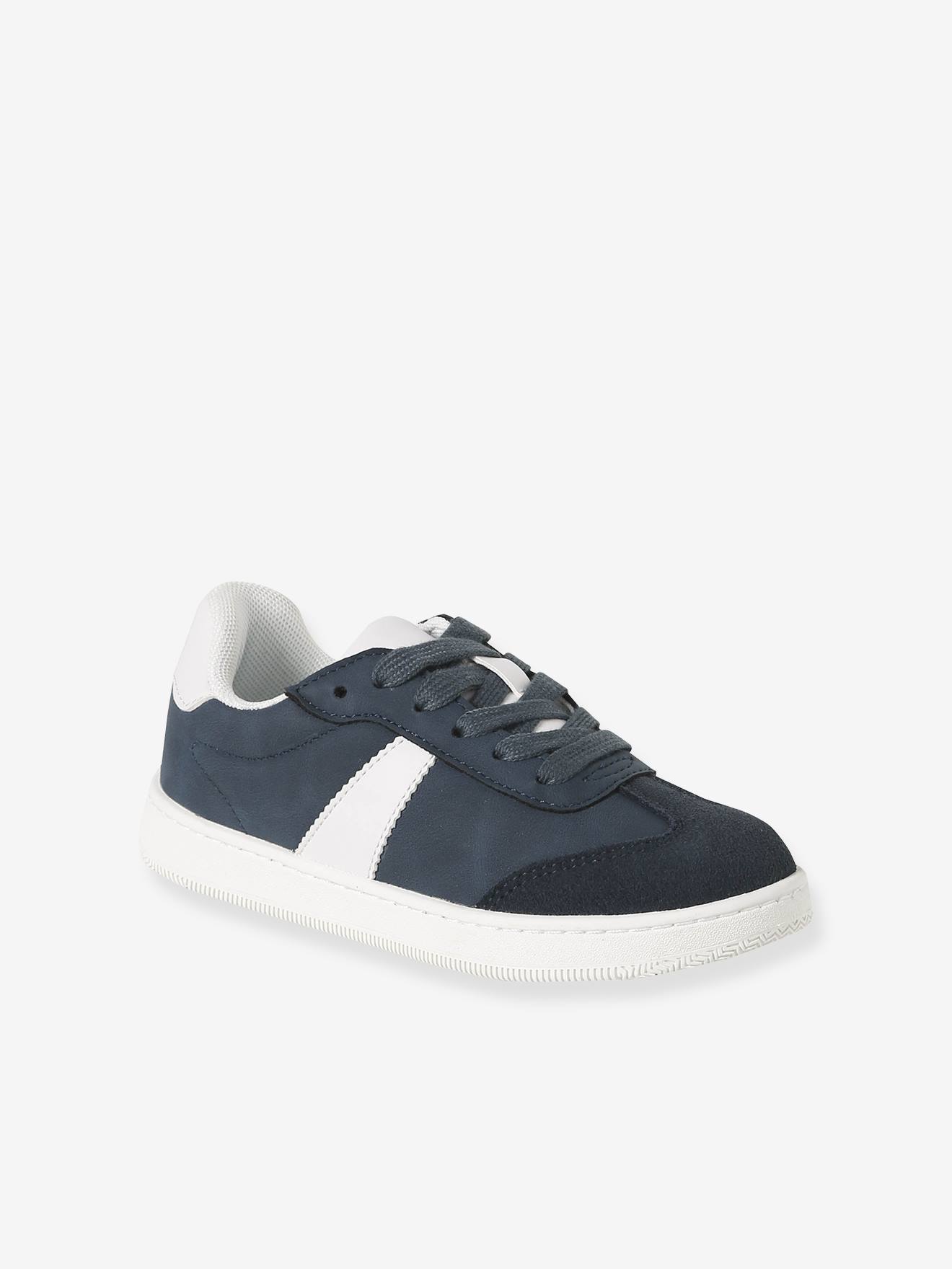 Kinder Schnür-Sneakers mit Reißverschluss & Materialmix von Vertbaudet