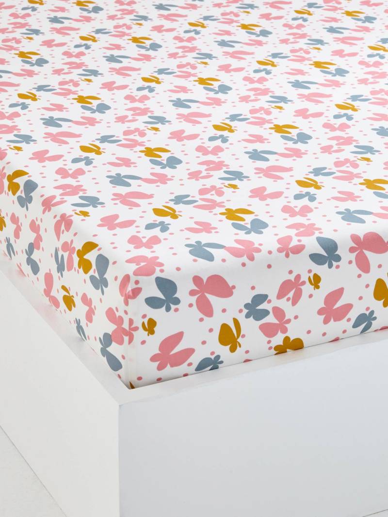Kinder Spannbettlaken SCHMETTERLINGE von Vertbaudet