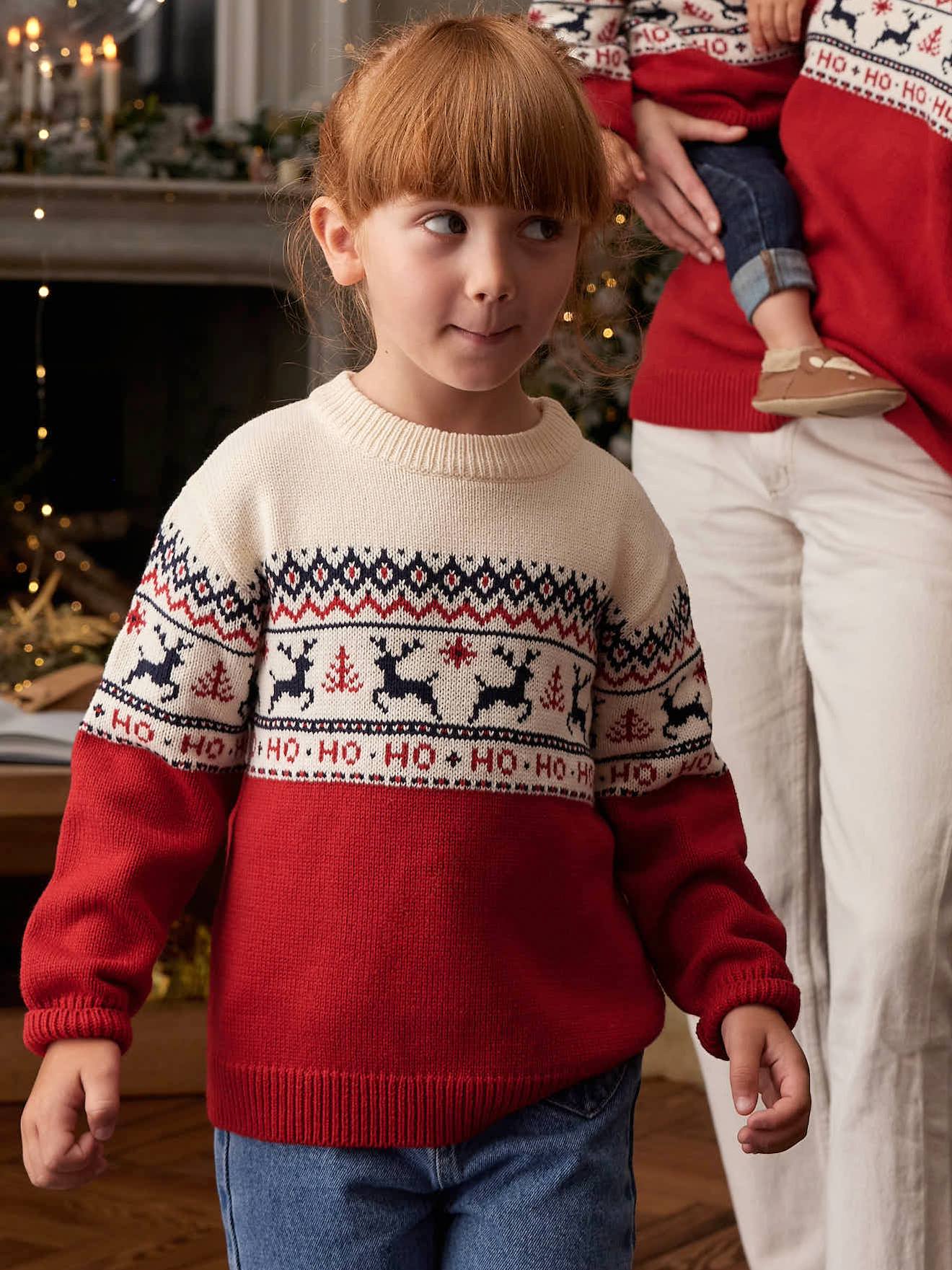 Kinder Weihnachtspullover mit Jacquardmuster Capsule FAMILY Kinder Weihnachtspullover mit Jacquardmuster Capsule FAMILY von Vertbaudet