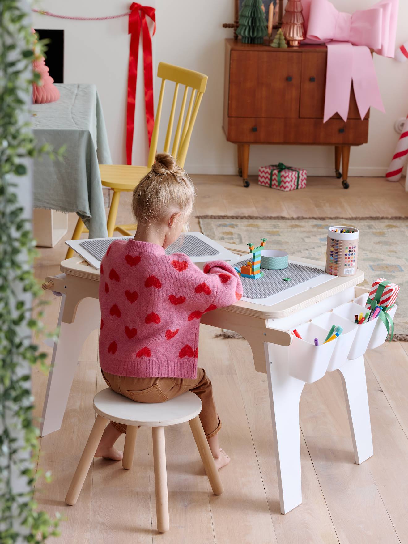 Kinder Zeichentisch und Bauklötze aus Holz FSC® von Vertbaudet