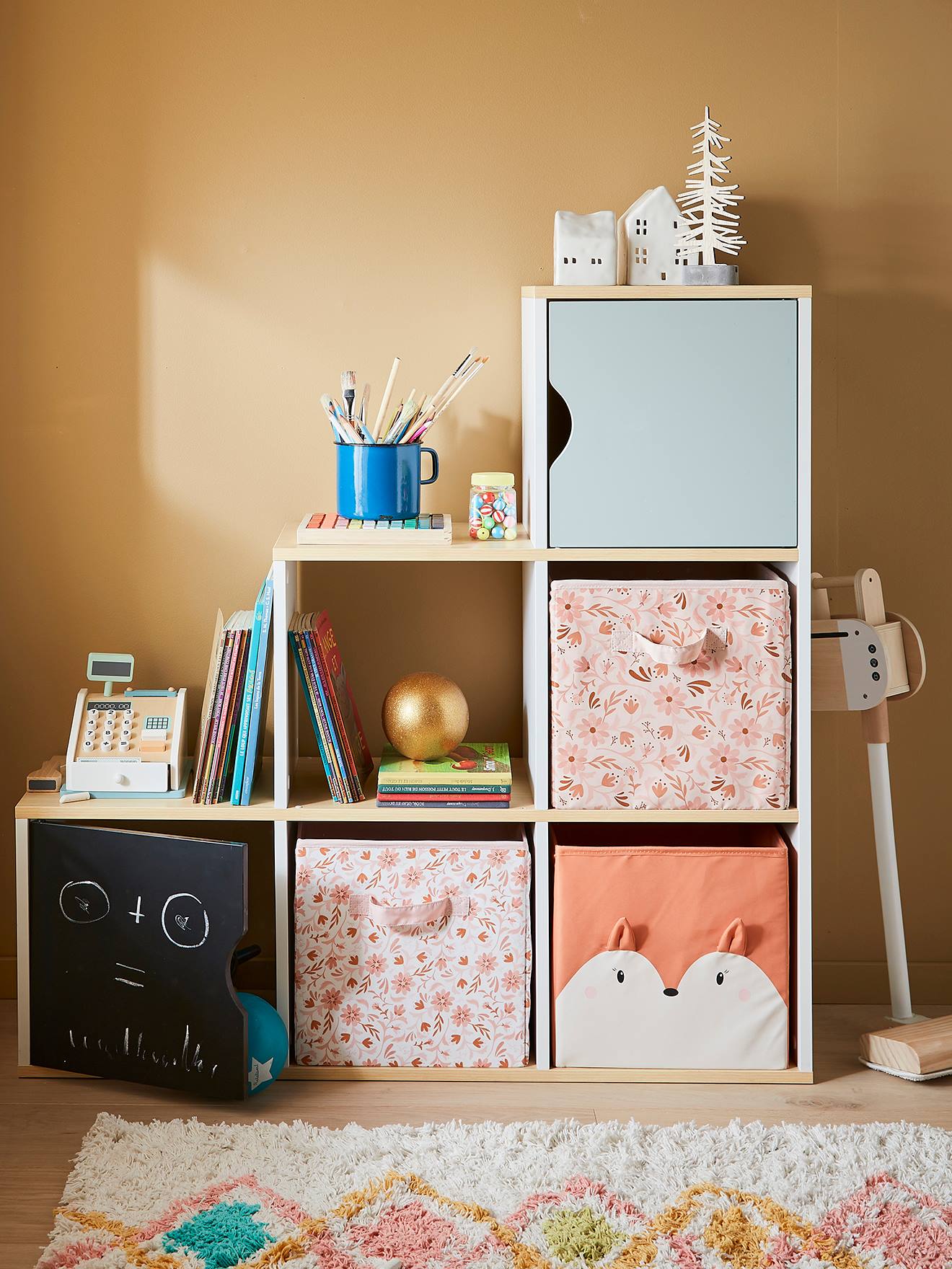 Kinderzimmer 3er-Set Aufbewahrungsboxen BLUMENZAUBER von Vertbaudet