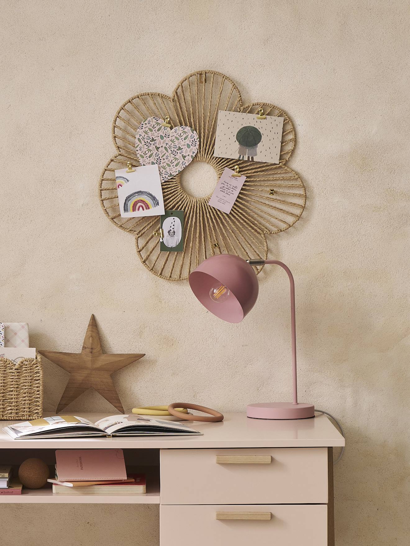 Kinderzimmer Foto-Pinnwand BLUME aus Papierfaser von Vertbaudet