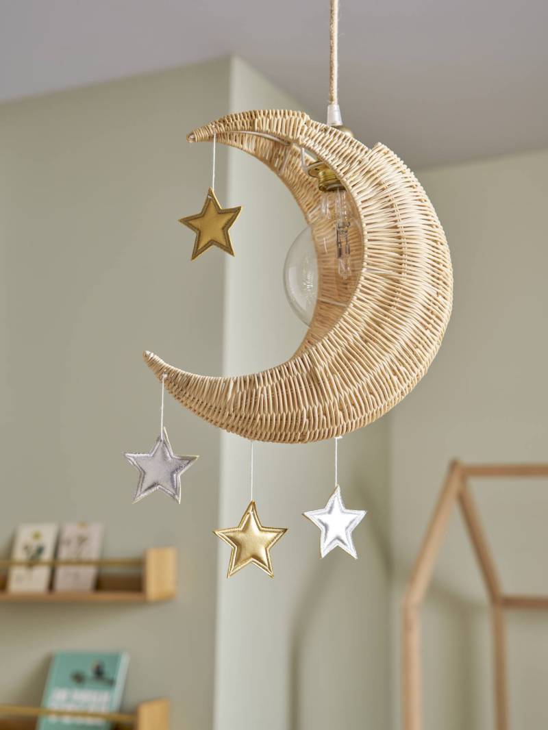 Kinderzimmer Lampenschirm MOND aus Rattan von Vertbaudet