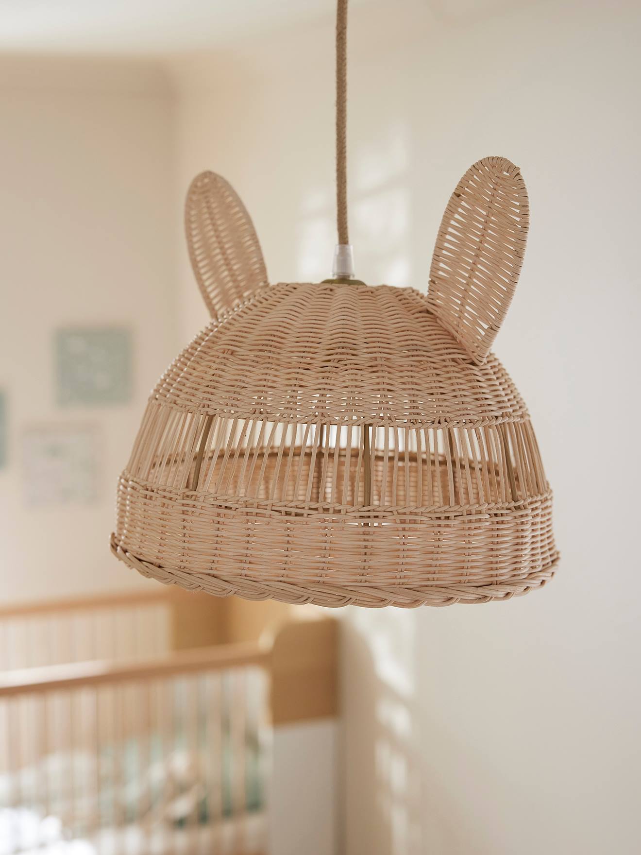 Kinderzimmer Lampenschirm mit Hasenohren BUNNY von Vertbaudet