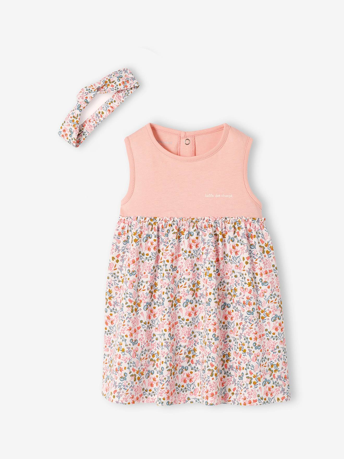 Kleid mit Haarband für Mädchen Baby Kleid mit Haarband für Mädchen Baby von Vertbaudet