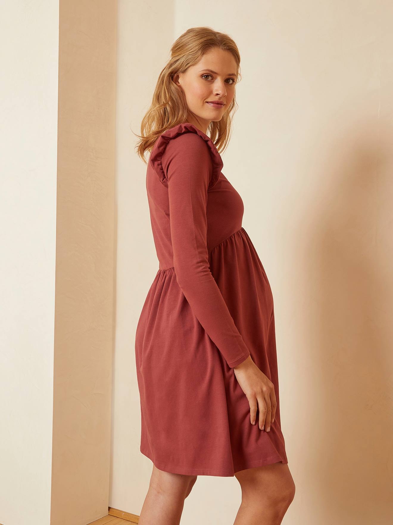 Kurzes Kleid für Schwangerschaft & Stillzeit  Oeko-Tex von Vertbaudet