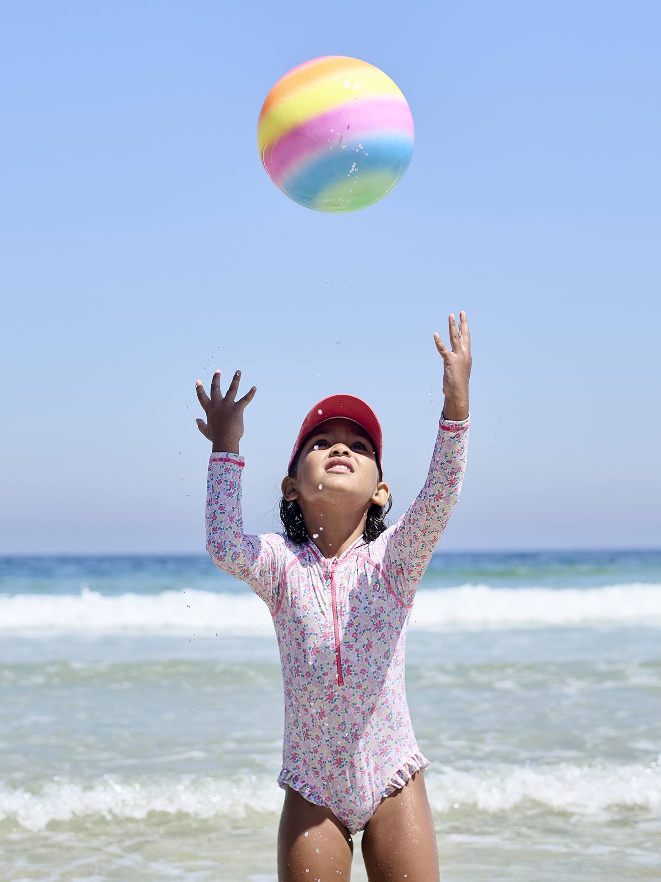 Langärmeliger Mädchen Badeanzug von Vertbaudet