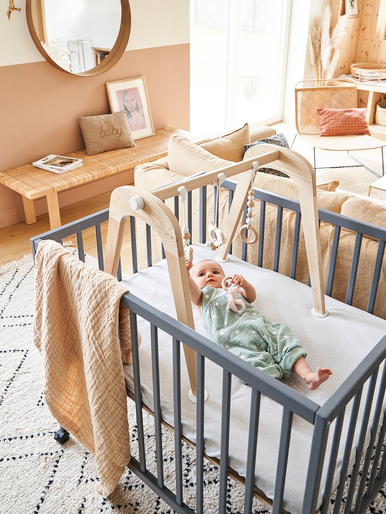 Baby Laufgitter aus Holz FLEXIPARK von Vertbaudet