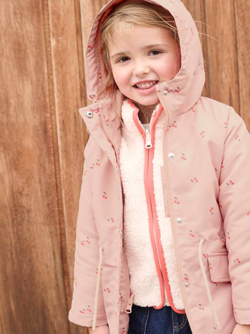 Mädchen 3-in-1-Jacke mit Recycling-Polyester hell von Vertbaudet