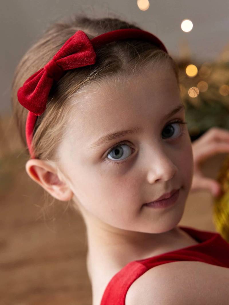 Mädchen Accessoires: Haarreif & Haarspange aus Samt von Vertbaudet