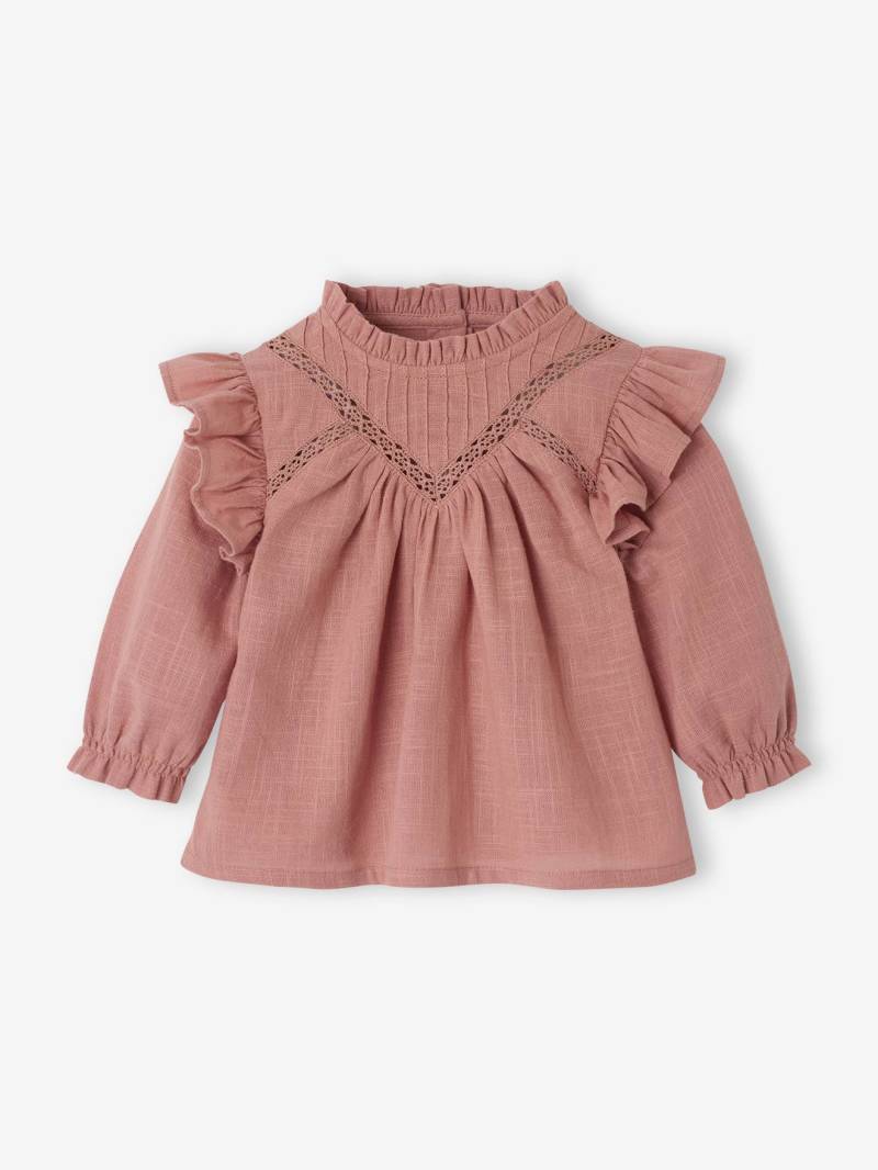 Mädchen Baby Bluse mit Volants von Vertbaudet