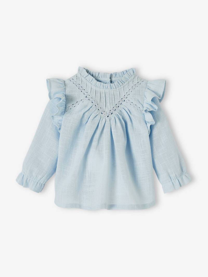 Mädchen Baby Bluse mit Volants von Vertbaudet