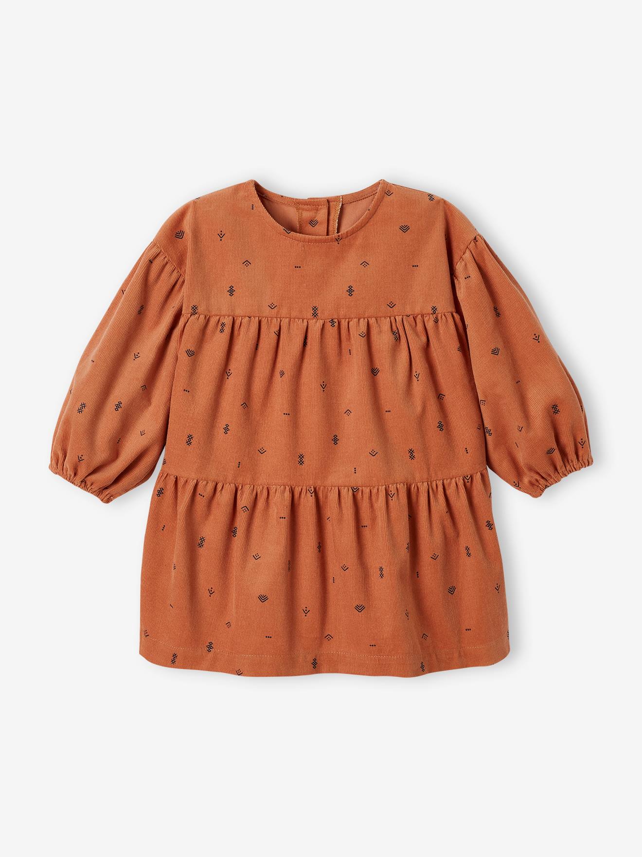 Mädchen Baby Cordkleid camel von Vertbaudet