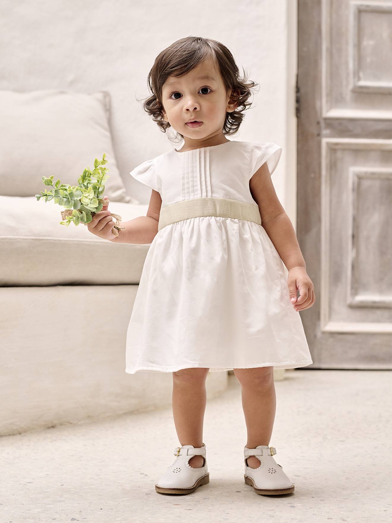 Mädchen Baby Festkleid mit Schleife hinten von Vertbaudet