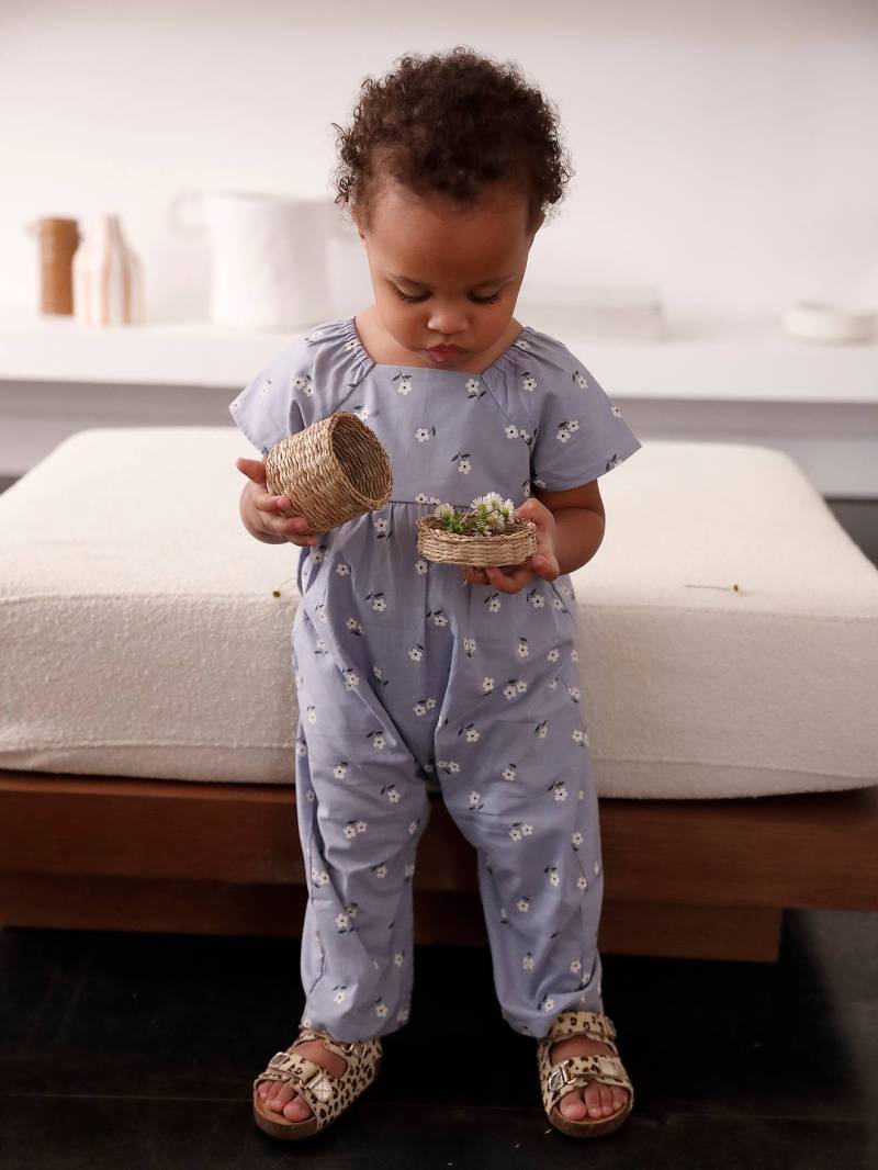 Mädchen Baby Overall mit Schmetterlingsärmeln von Vertbaudet