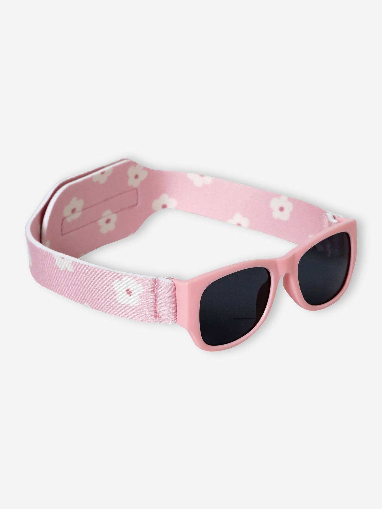 Mädchen Baby Sonnenbrille mit Klettband von Vertbaudet