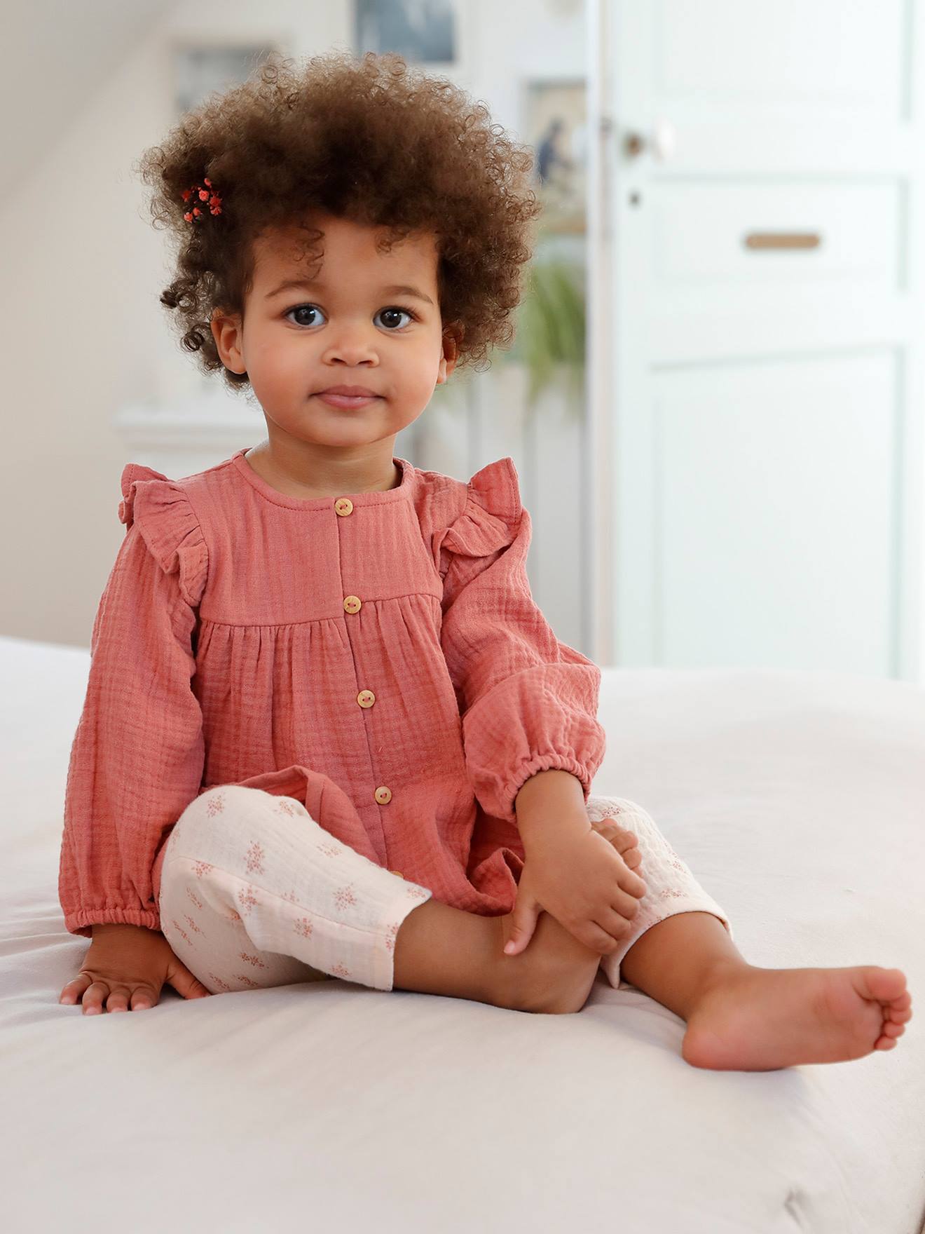 Mädchen Baby Volant-Bluse Mädchen Baby Volant-Bluse von Vertbaudet