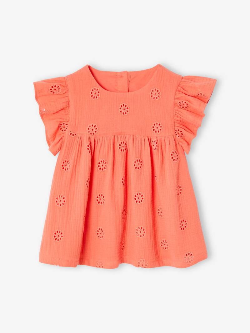 Mädchen Bluse aus besticktem Musselin von Vertbaudet