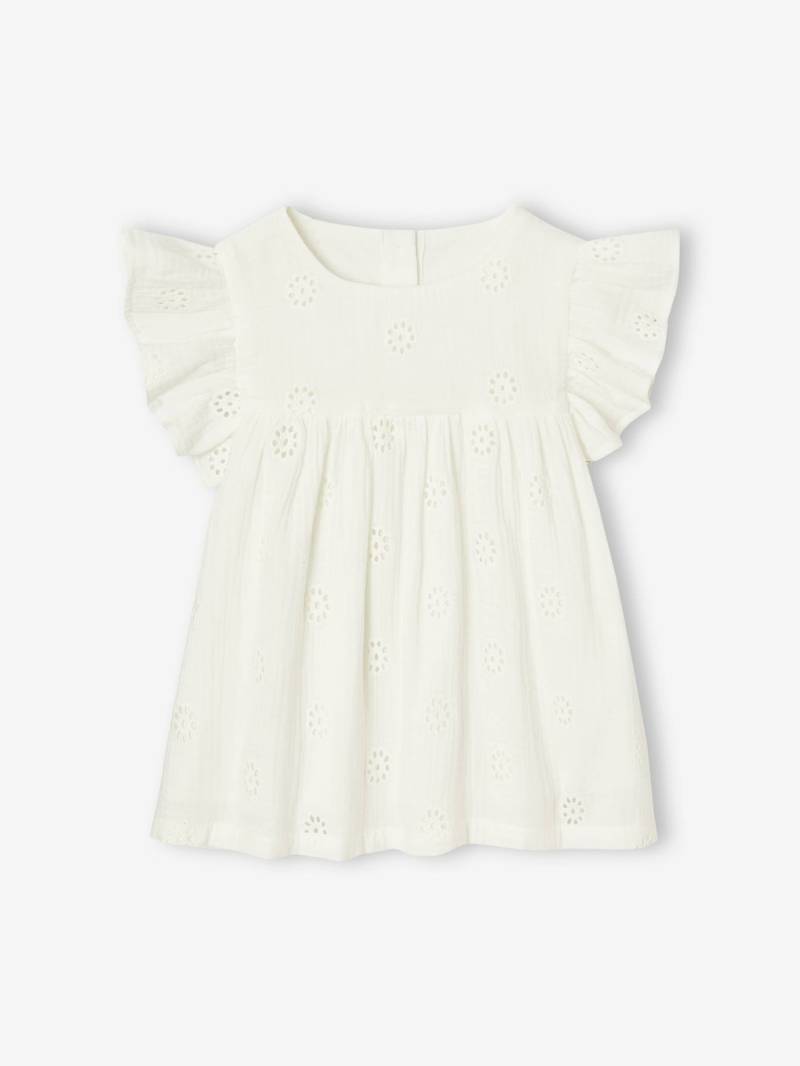 Mädchen Bluse aus besticktem Musselin von Vertbaudet