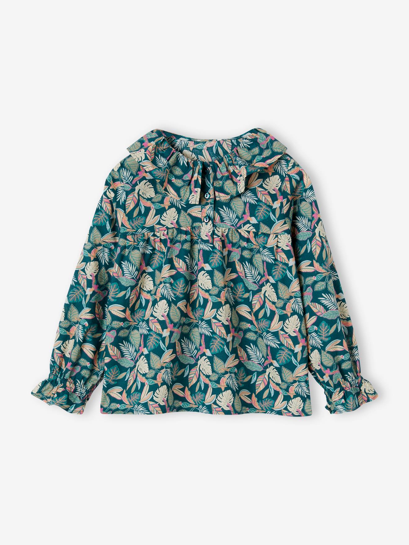 Mädchen Bluse mit Blumen von Vertbaudet