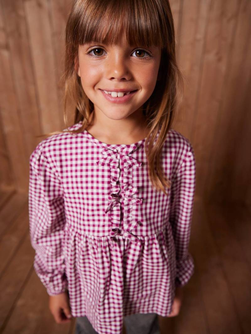 Mädchen Bluse mit Blumenmuster von Vertbaudet