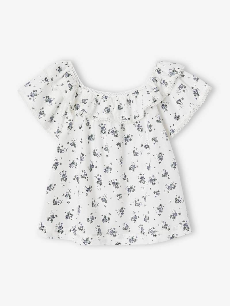 Mädchen Bluse mit Blumenmuster von Vertbaudet