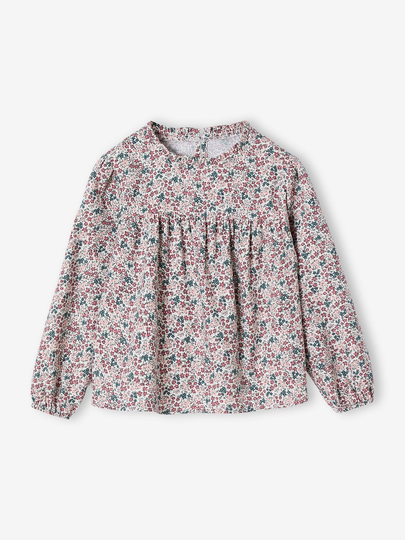 Mädchen Bluse mit Blumenprint Mädchen Bluse mit Blumenprint von Vertbaudet