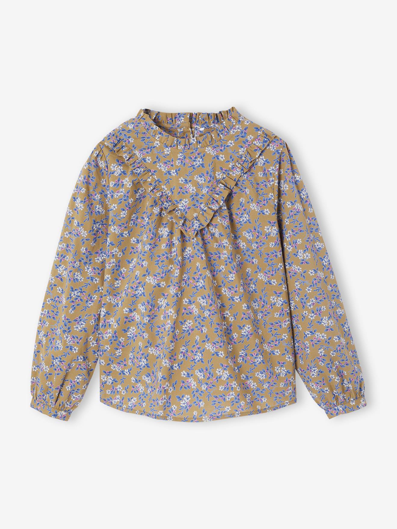 Mädchen Bluse mit Volantkragen Mädchen Bluse mit Volantkragen von Vertbaudet