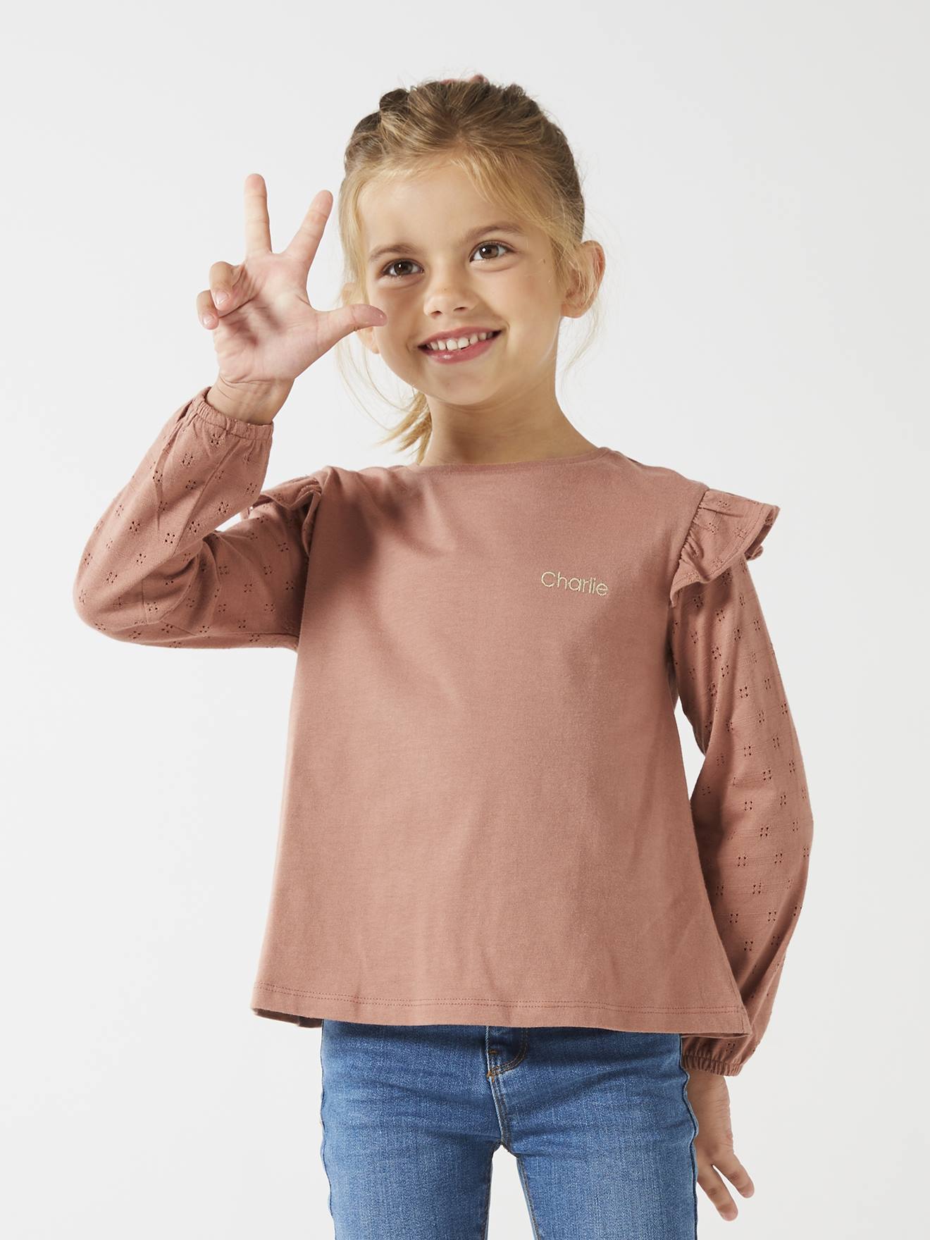 Mädchen Blusenshirt BASIC von Vertbaudet