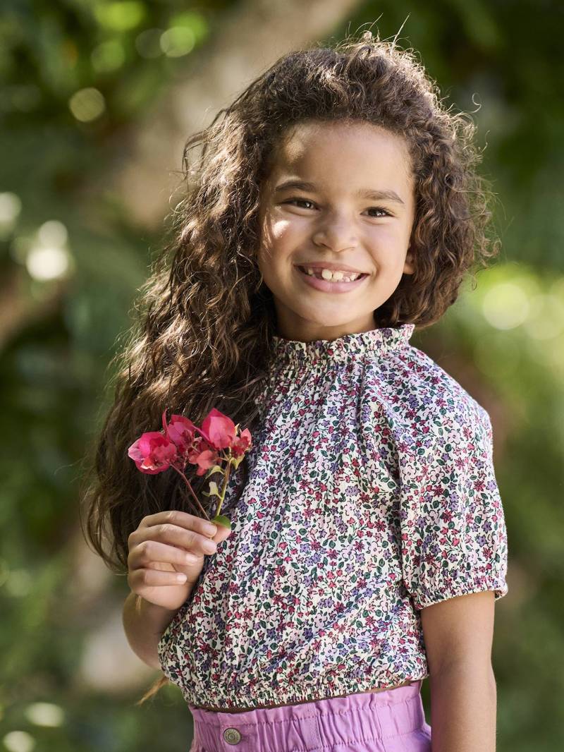 Mädchen Blusenshirt in Cropped-Länge von Vertbaudet