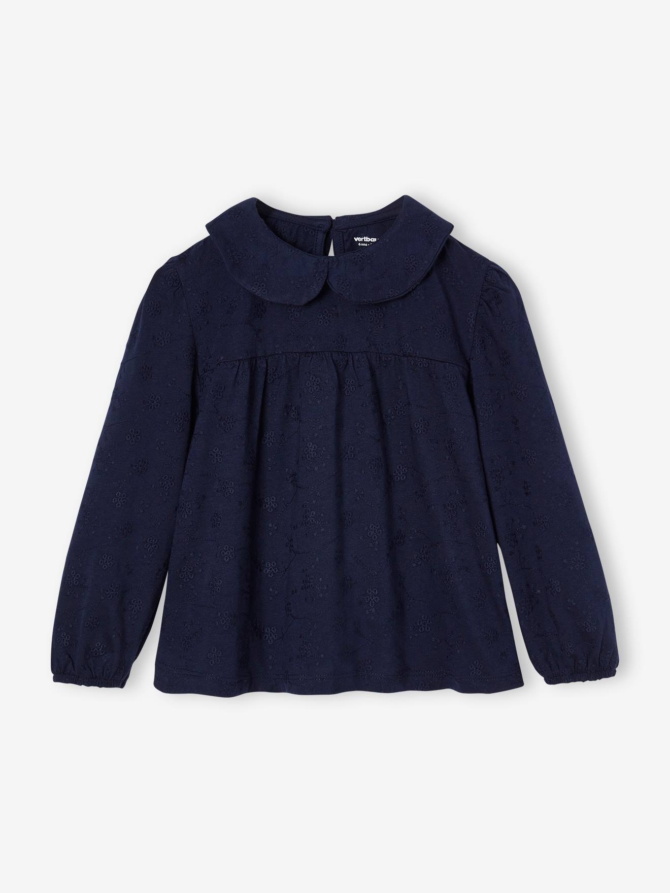 Mädchen Blusenshirt mit Lochstickereien von Vertbaudet