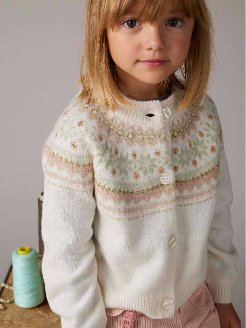 Mädchen Cardigan mit Metallic-Garn und Recycling-Polyester von Vertbaudet