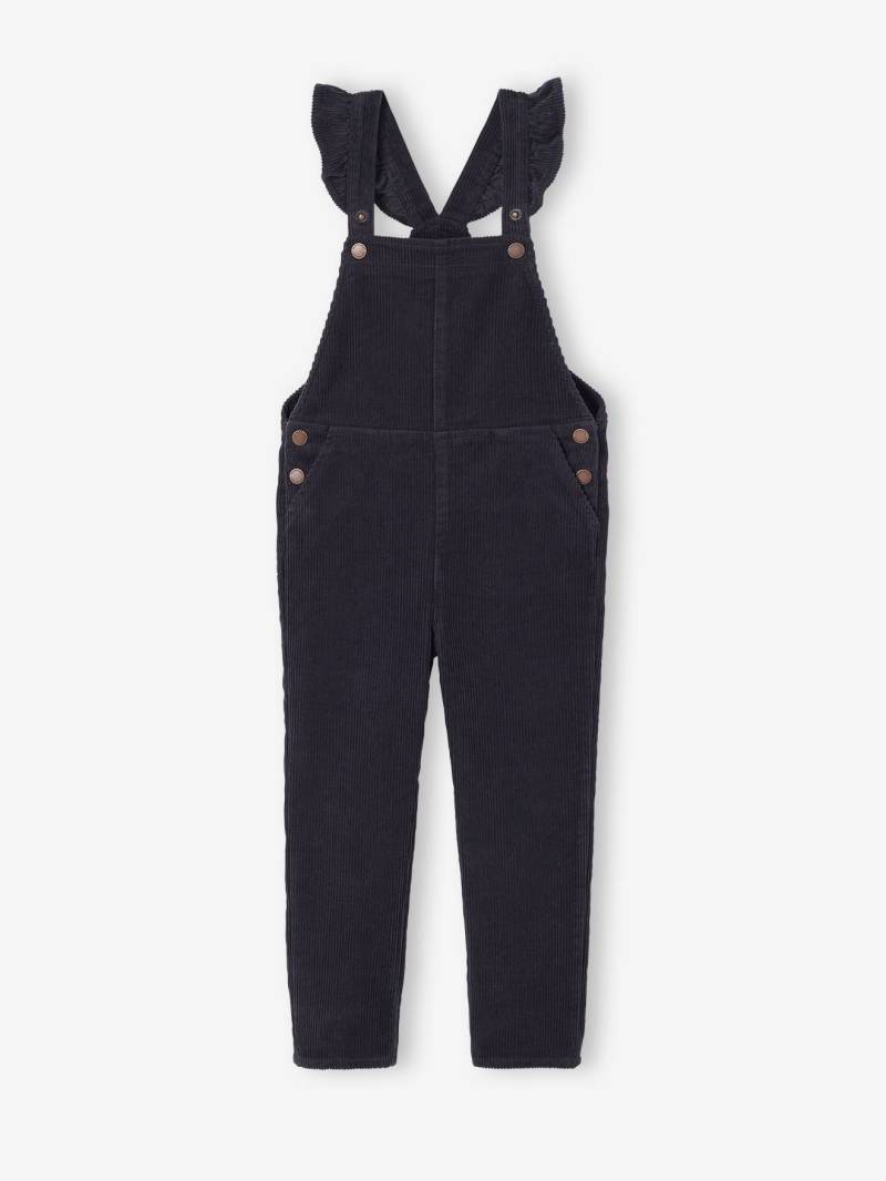 Mädchen Cord-Latzhose mit Volantträgern von Vertbaudet