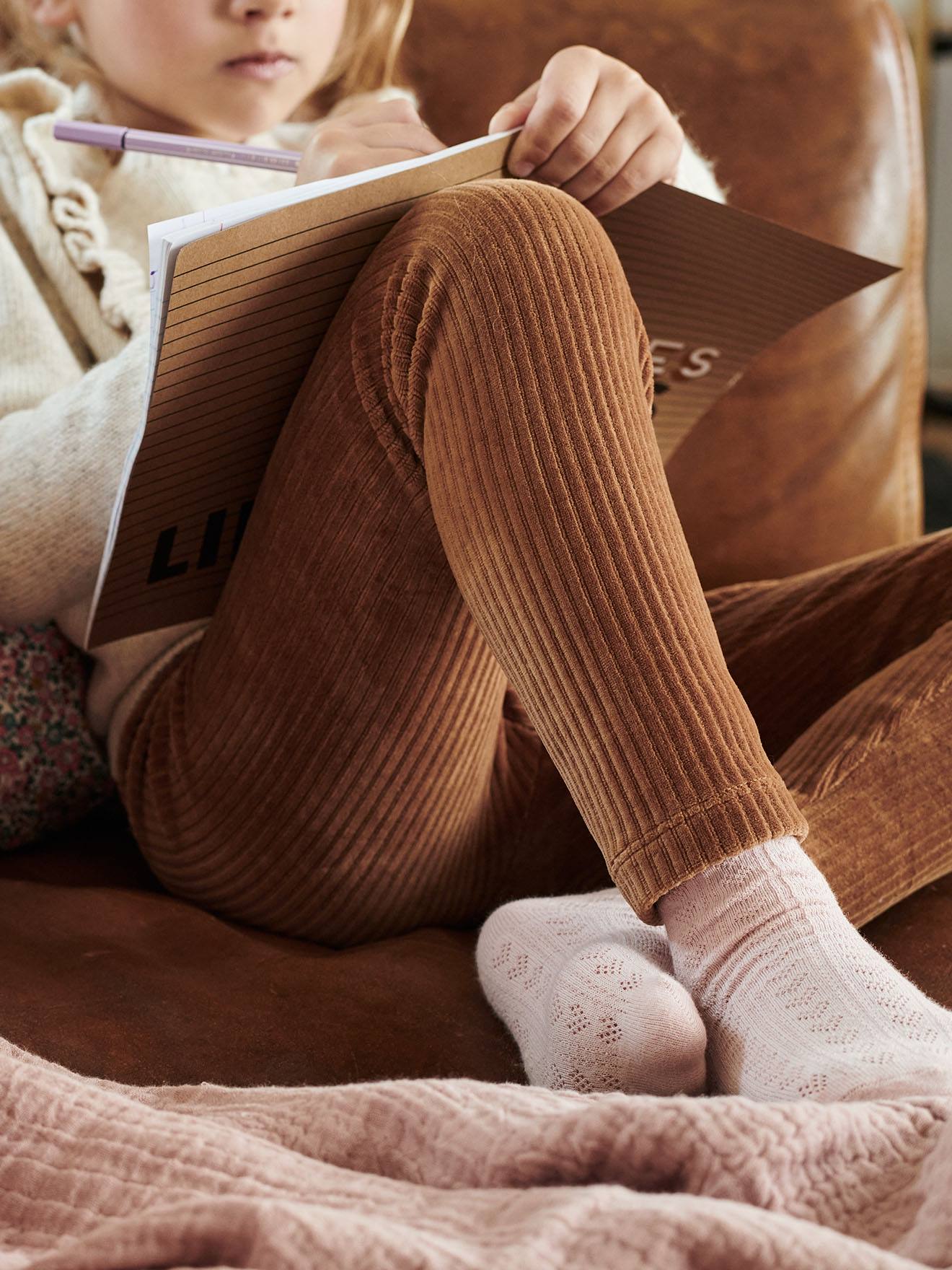 Mädchen Cord-Leggings von Vertbaudet