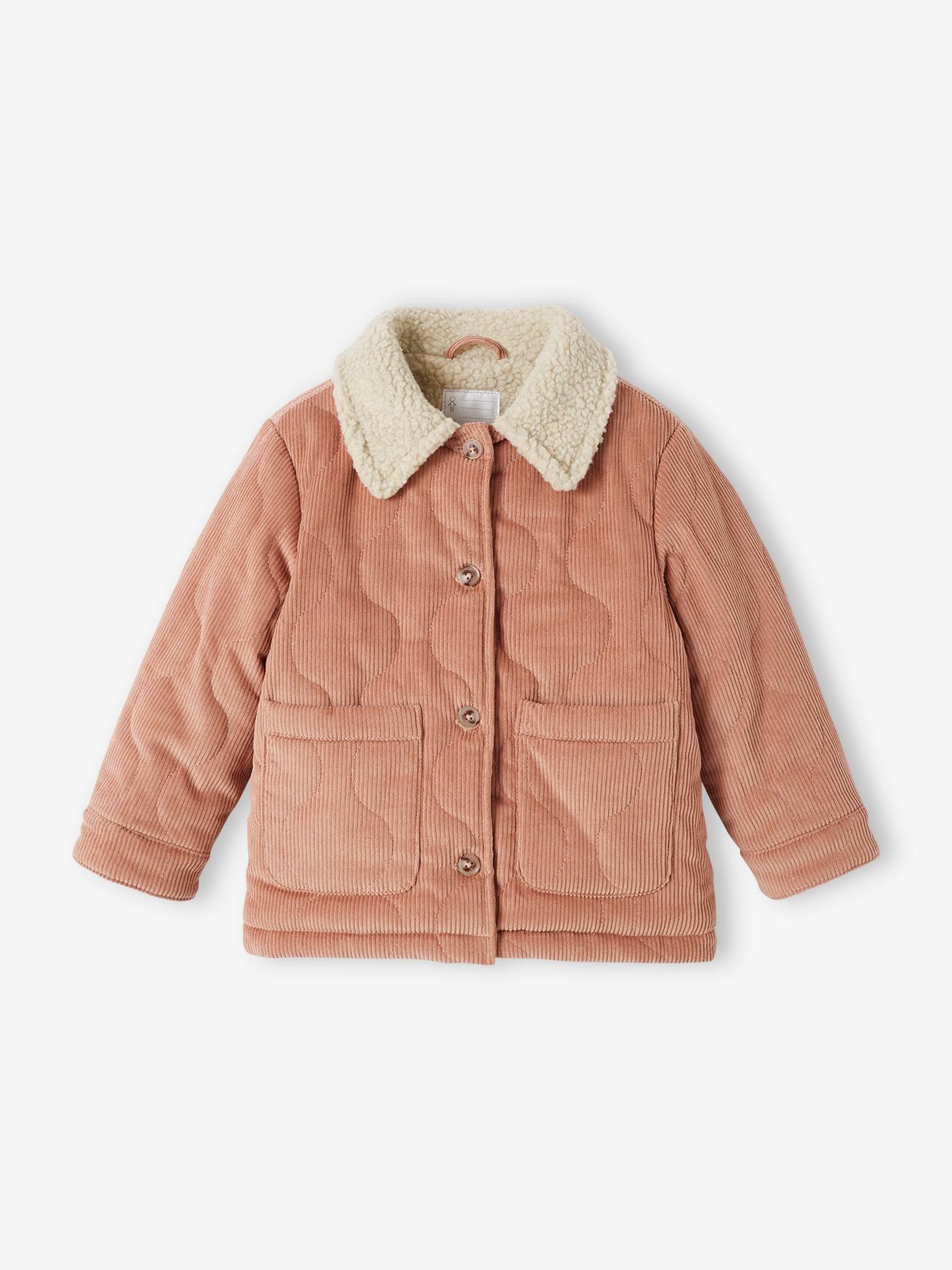 Mädchen Cordjacke mit Fleecefutter blush von Vertbaudet