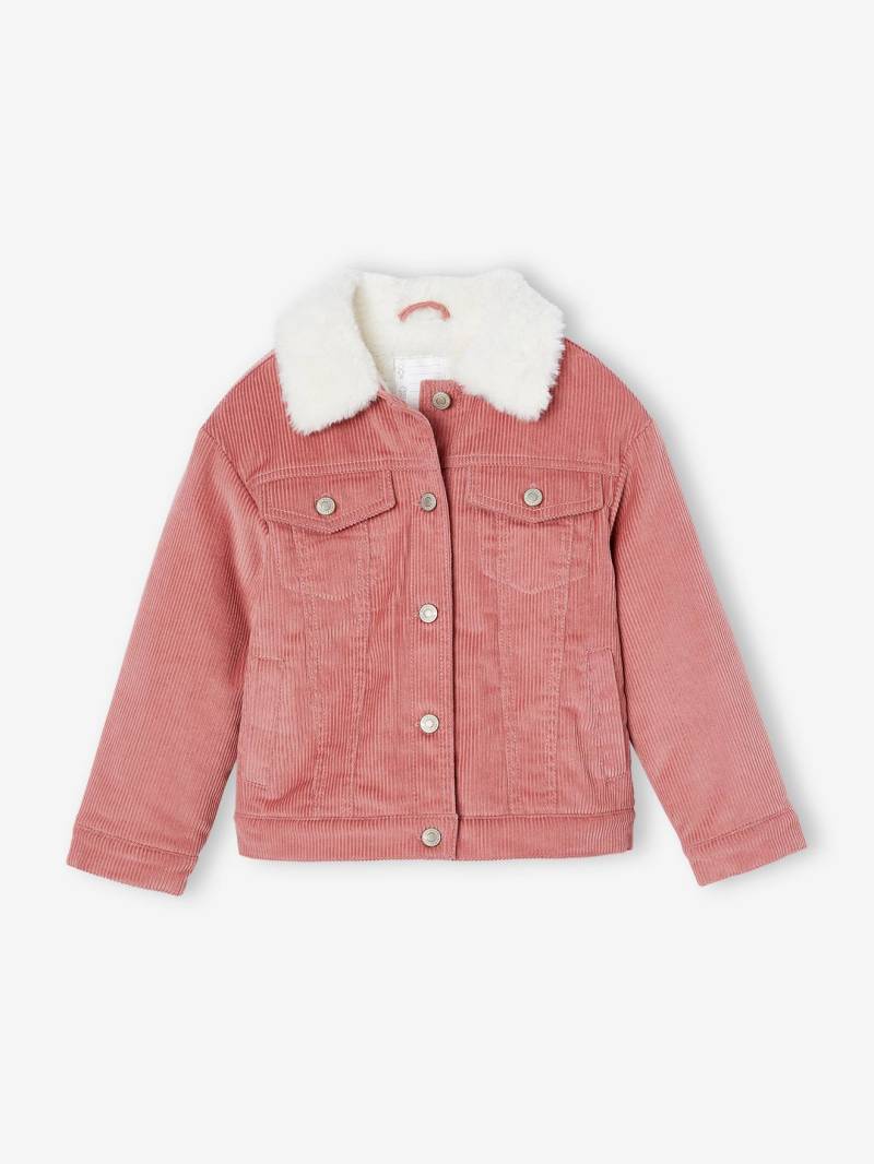 Mädchen Cordjacke mit Kuschelfutter und Recycling-Polyester blush von Vertbaudet