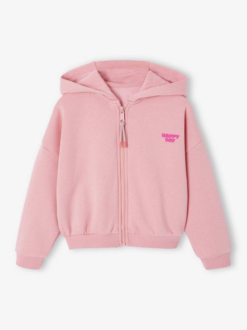Mädchen Cropped-Kapuzensweatjacke mit Recycling-Material von Vertbaudet