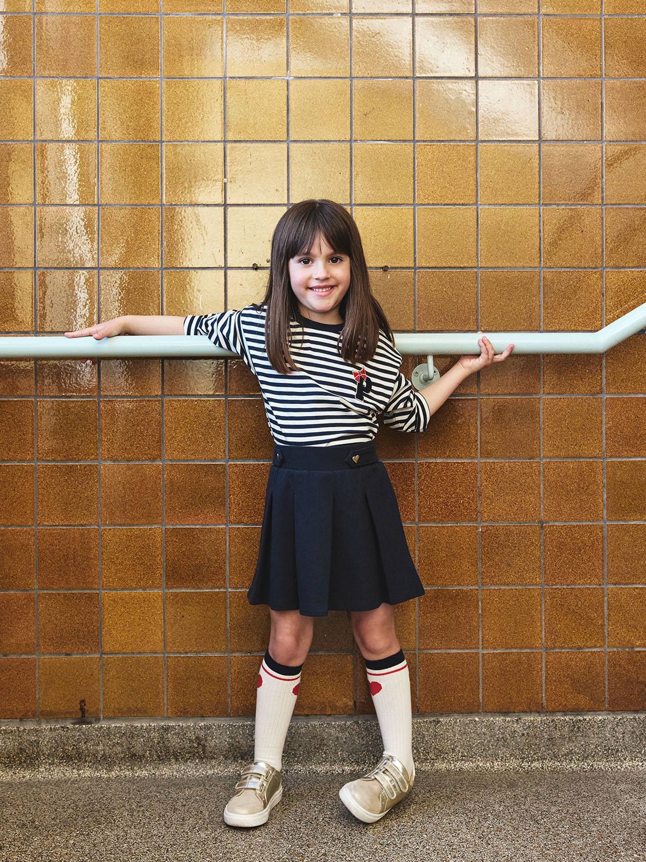 Mädchen Faltenrock aus Pikee von Vertbaudet