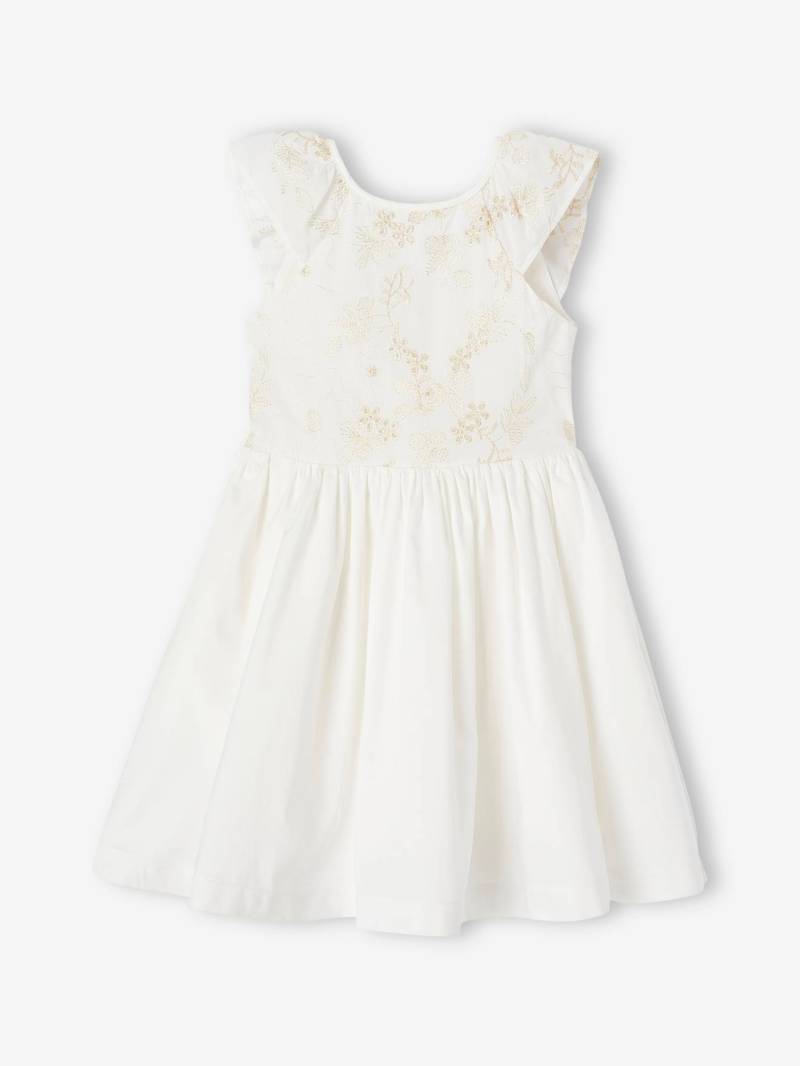Mädchen Festkleid mit gestickten Glanz-Blumen von Vertbaudet