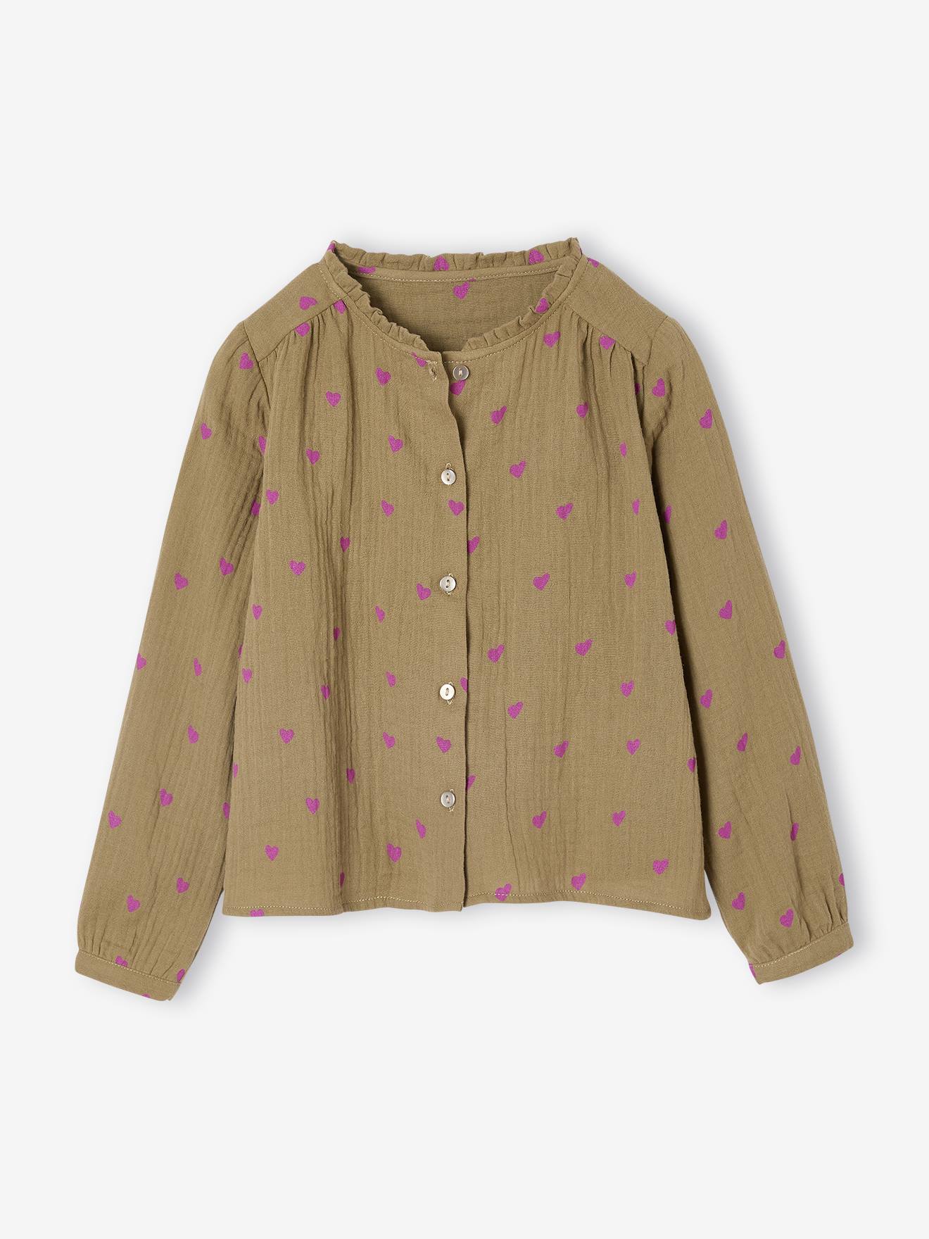 Mädchen Hemdbluse aus Musselin von Vertbaudet