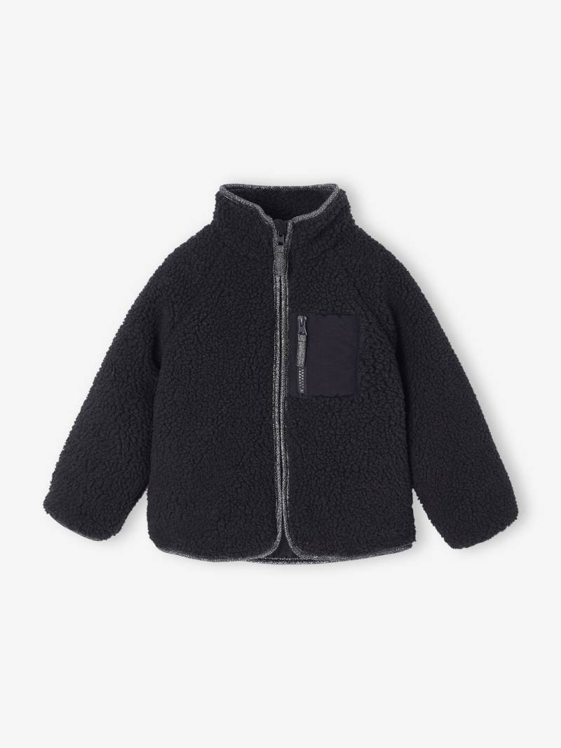 Mädchen Jacke aus Fell-Imitat mit Recycling-Polyester von Vertbaudet