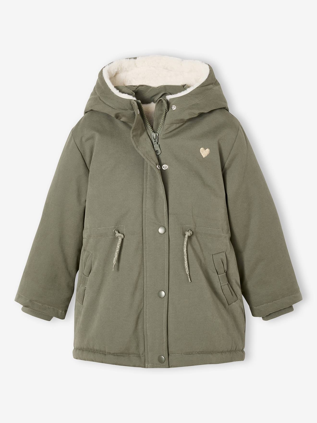 Mädchen Jacke mit Kapuze und Webpelz-Futter Mädchen Jacke mit Kapuze und Webpelz-Futter von Vertbaudet