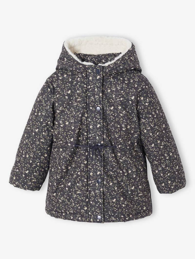 Mädchen Jacke mit Kapuze und Webpelz-Futter von Vertbaudet