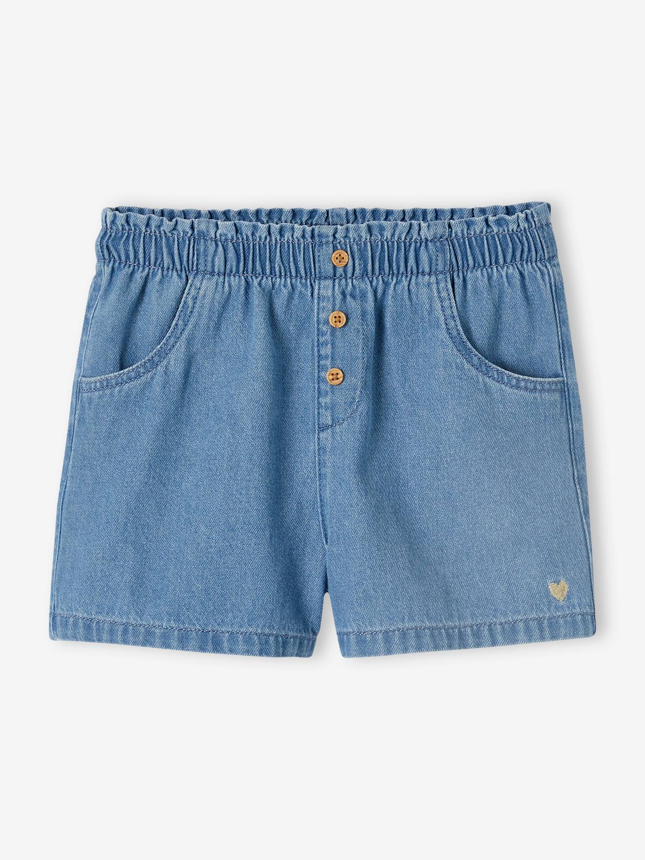 Mädchen Jeansshorts mit Dehnbund von Vertbaudet