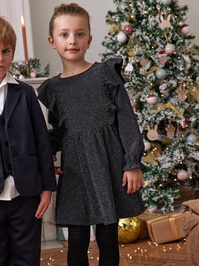 Mädchen Jerseykleid mit Glitzer-Effekt von Vertbaudet