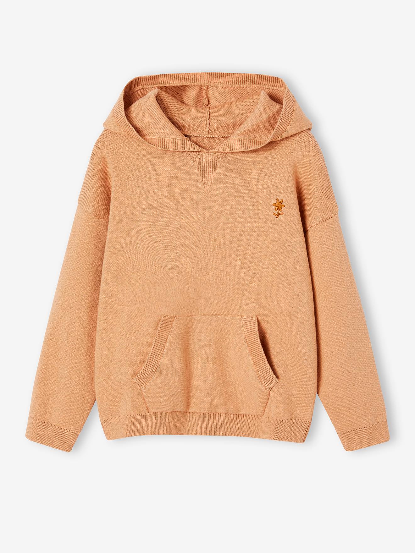 Mädchen Kapuzenpullover Oeko-Tex camel von Vertbaudet