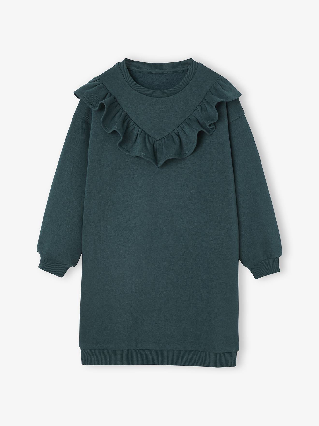 Mädchen Kleid aus weicher Sweatware mit Recycling-Polyester Mädchen Kleid aus weicher Sweatware mit Recycling-Polyester von Vertbaudet