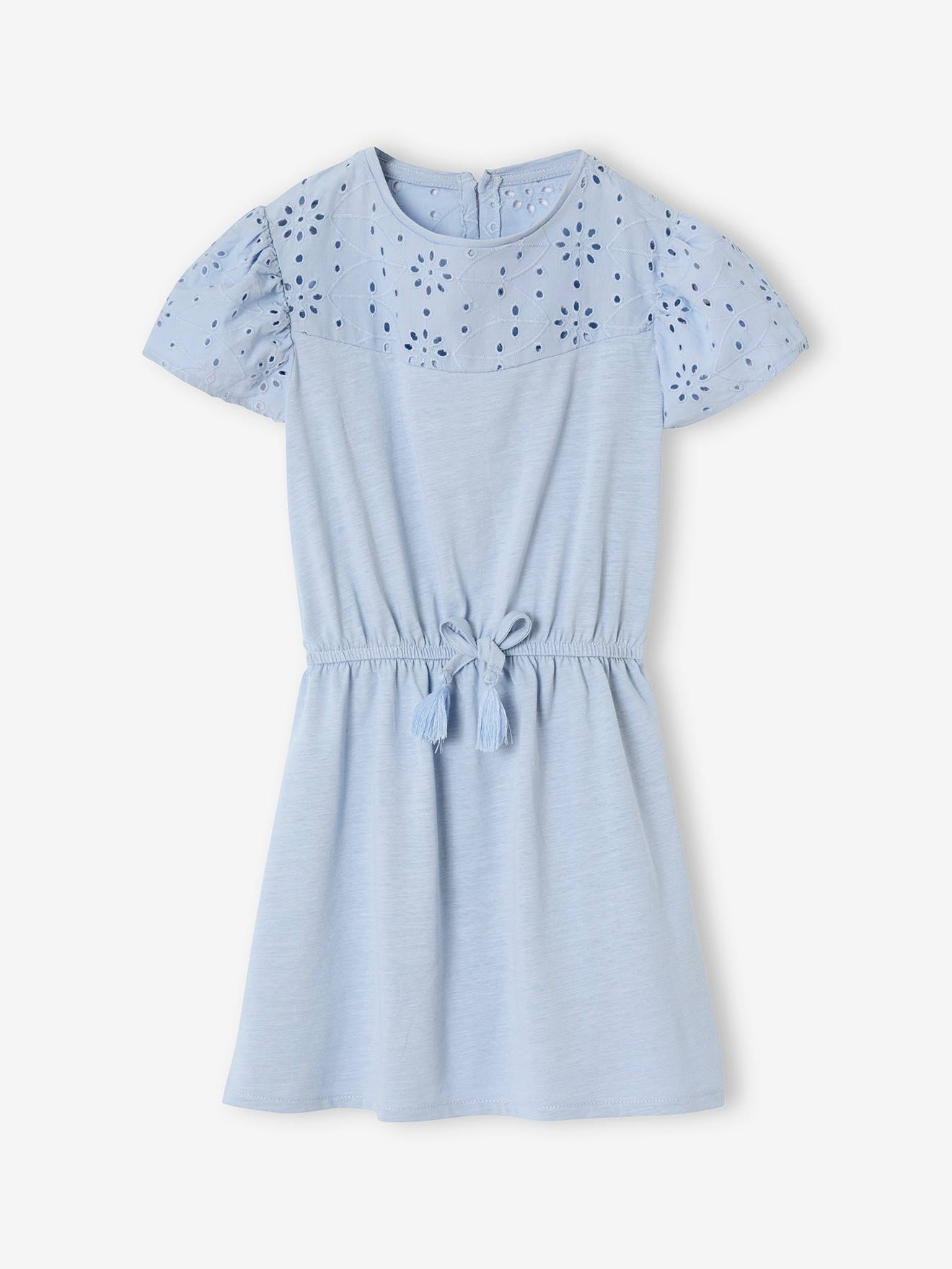Mädchen Kleid mit Lochstickerei Mädchen Kleid mit Lochstickerei von Vertbaudet
